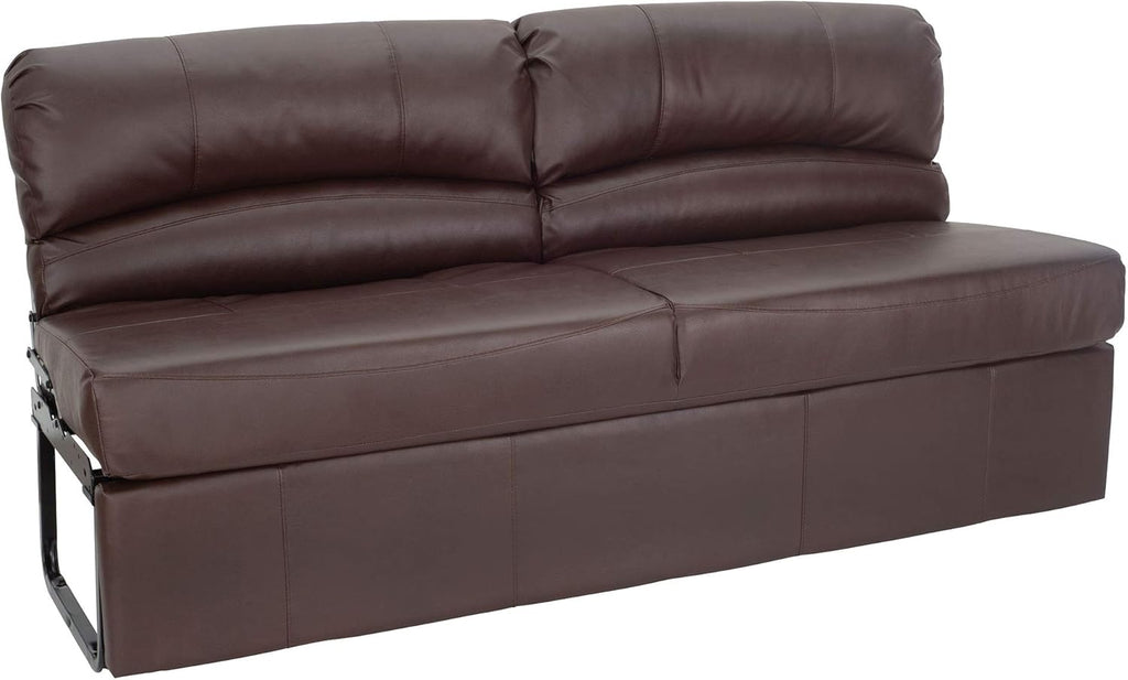 RecPro Charles RV Jackknife Sofa | Love Seat | Sleeper Sofa | Length Options 62', 68', 72' (72 Inch, Mahogany)