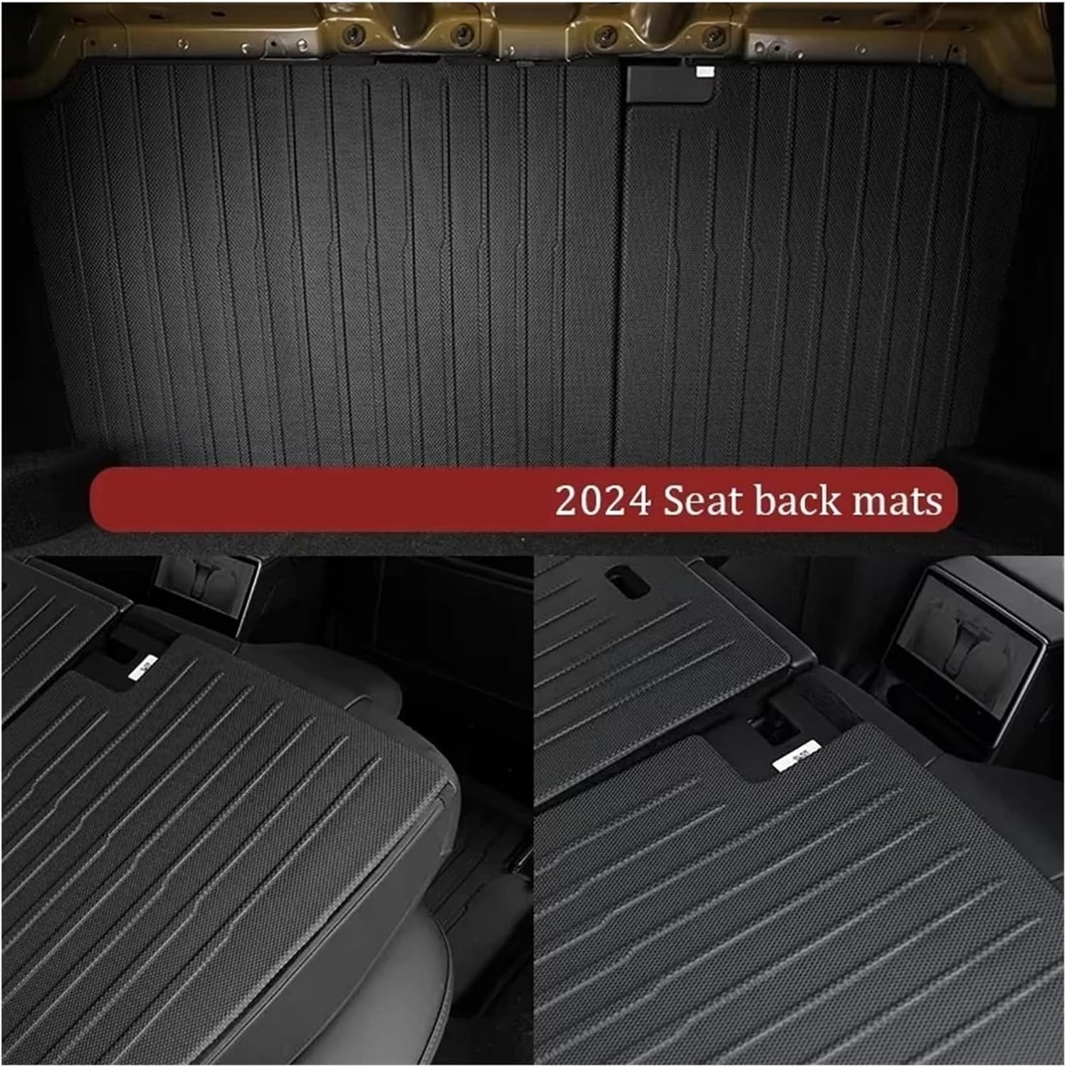 TPE Floor Mats Compatible with Tesla Model 3 2024 Highland Cargo Liner Waterproof Anti-Slip Trunk Mat Pads Model 3 2024 Highland Accessories(3pcs Back Sets)