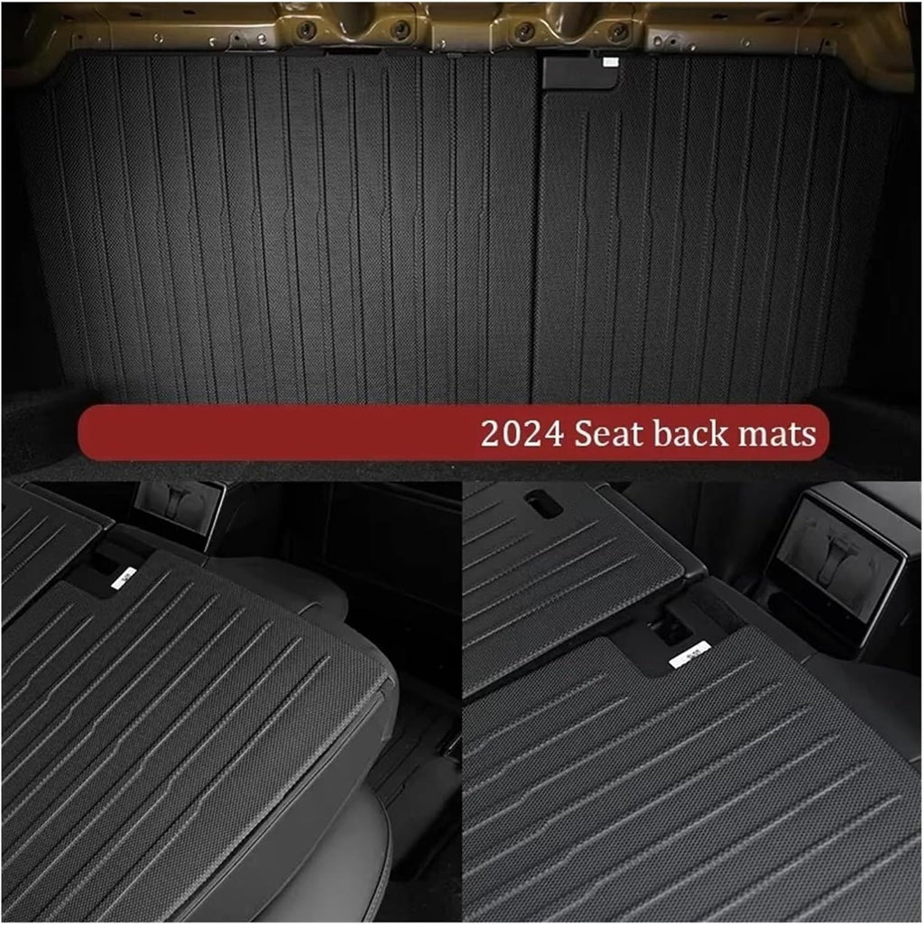 TPE Floor Mats Compatible with Tesla Model 3 2024 Highland Cargo Liner Waterproof Anti-Slip Trunk Mat Pads Model 3 2024 Highland Accessories(4pcs LHD)