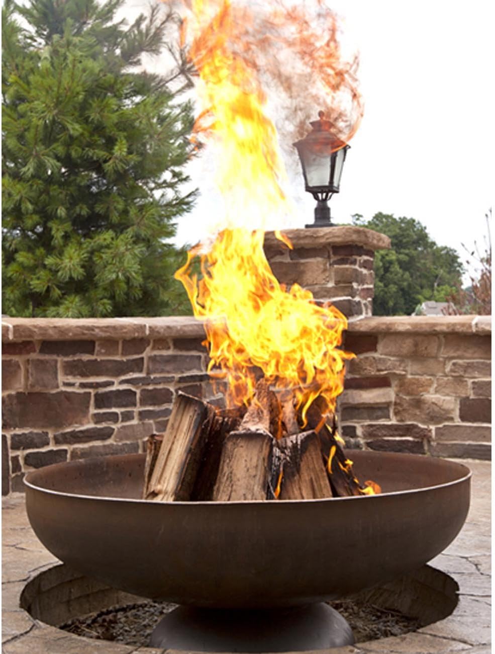 Ohio Flame Patriot Fire Outdoor Fire Pit 48 Inch - Heavy Duty Fire Pits for Outside Wood Burning, American Made Carbon Steel Fire Bowl for Backyard Patio Bonfires - No Assembly Needed for All Seasons