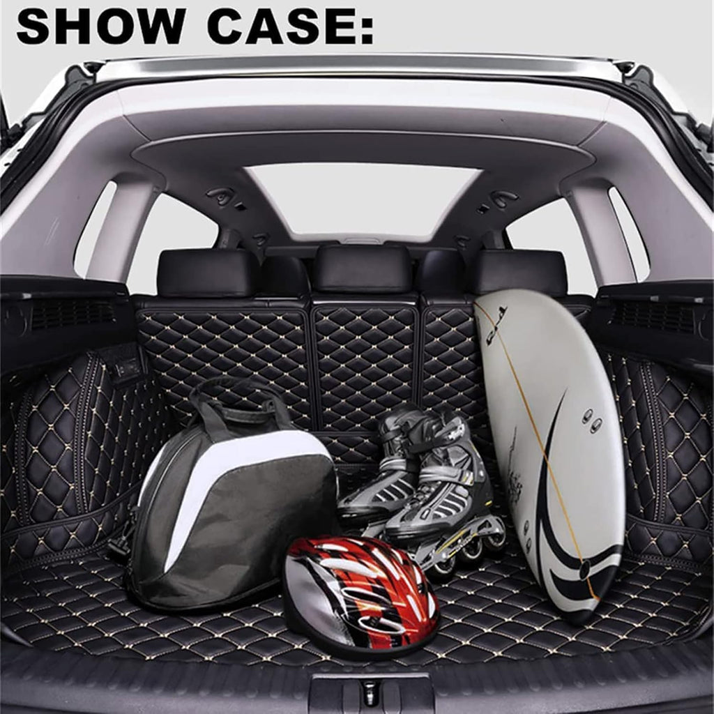Car Leather Boot Mats for Toyota RAV-4 2013-2020 2021, Custom Full Coverage Cargo Liner Boot Carpets Tray Protector Pad Anti Scratch,D