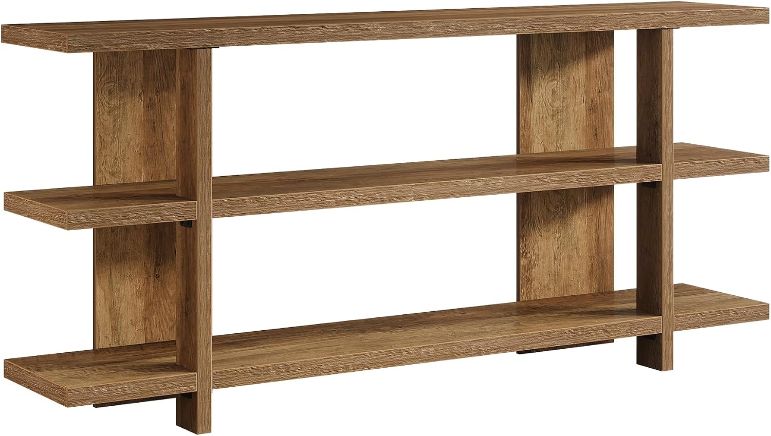 Tribesigns 63 Inches Long Console Table with Storage, Wooden Narrow Entryway Table with 3-Tier Shelf, Farmhouse Accent Foyer Sofa Furniture for Entryway, Living Room, Hallway