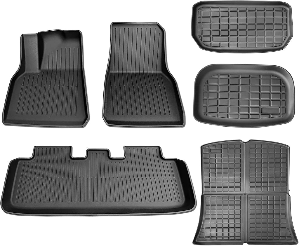Model y Floor Mats Cargo Liner for Model Y 2023 2022 2021，KEEPUP 5-Seat All Weather Custom Fit Car Interior Accessories TPE Cargo Liner Vehicle Trunk Mat (Not Compatible with 7-Seat Model)