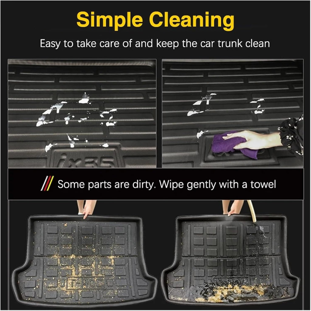 Car Rear Trunk Mat Compatible with Toyota RAV4 RAV 4 XA30 30 2006~2012 2010 2008 2007 Accessories Floor Tray Liner Cargo Boot Carpet Mud Mat
