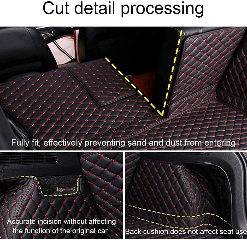 Car Leather Trunk Mat for Toyota RAV 4 2009 2010 2011 2012 2013, Full Coverage Cargo Liner Protection Boot Mats Non-Slip Rear Tray Carpet Accessories,Black