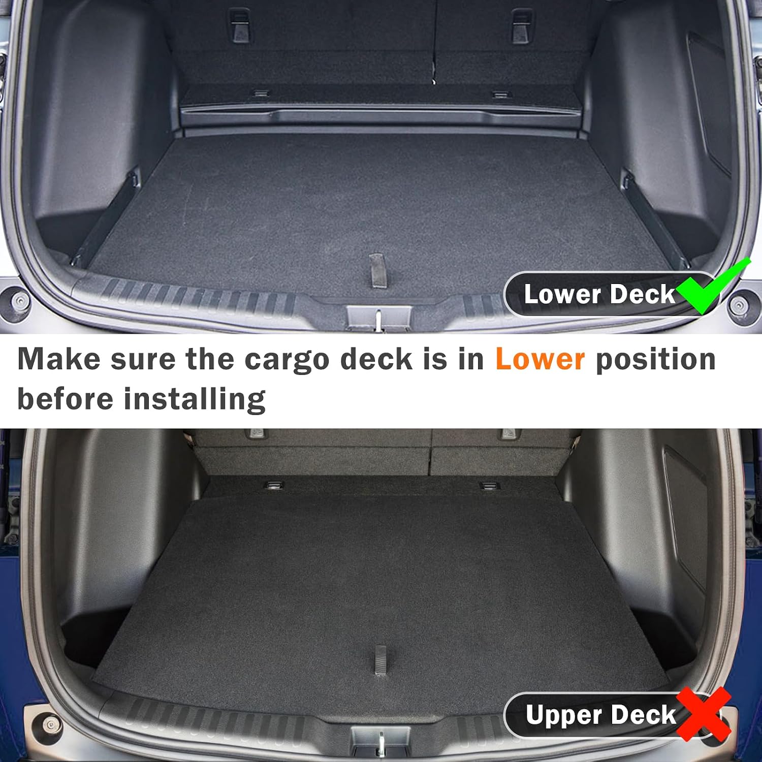 KUST Floor Mats Cargo Mat Set for Honda CR-V 2023-2025 2026 (Not for Hybrid), All Weather Cargo Trunk Liner Backrest Mat for CRV Accessories TPE Rubber Raised Edge (for Cargo in Lower Deck Position)
