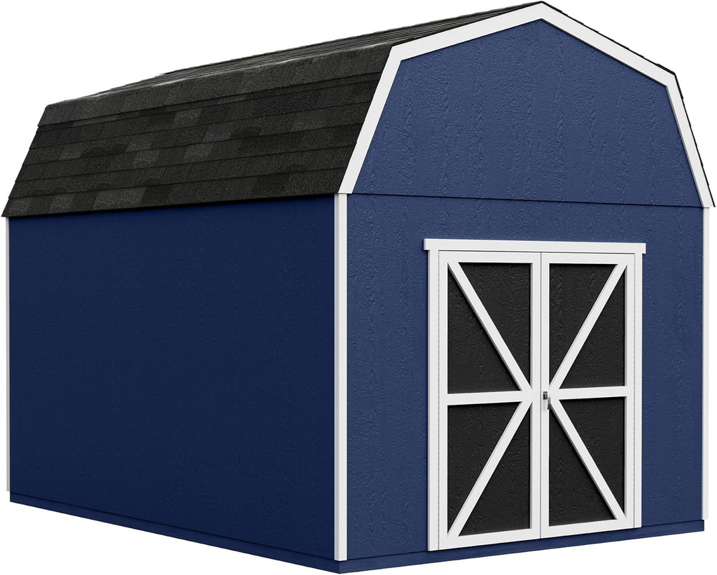 Handy Home Products Braymore 10x16 Do-It-Yourself Wooden Storage Shed with Floor Kit- Does not Include Paint or Roofing Shingles