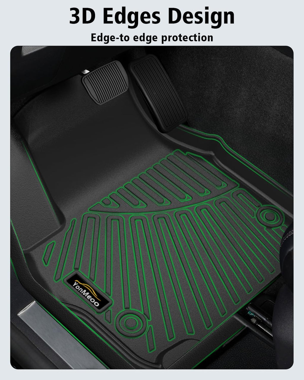 Floor Mats & Cargo Liner for Chrysler Pacifica 2017-2025 2026 Gas 7-Seater Touring (Non Hybrid&Non Pinnacle) All Weather TPE Rubber Trunk Mat Automotive Floor Liners for Pacifica Fuel 2025 Accessories