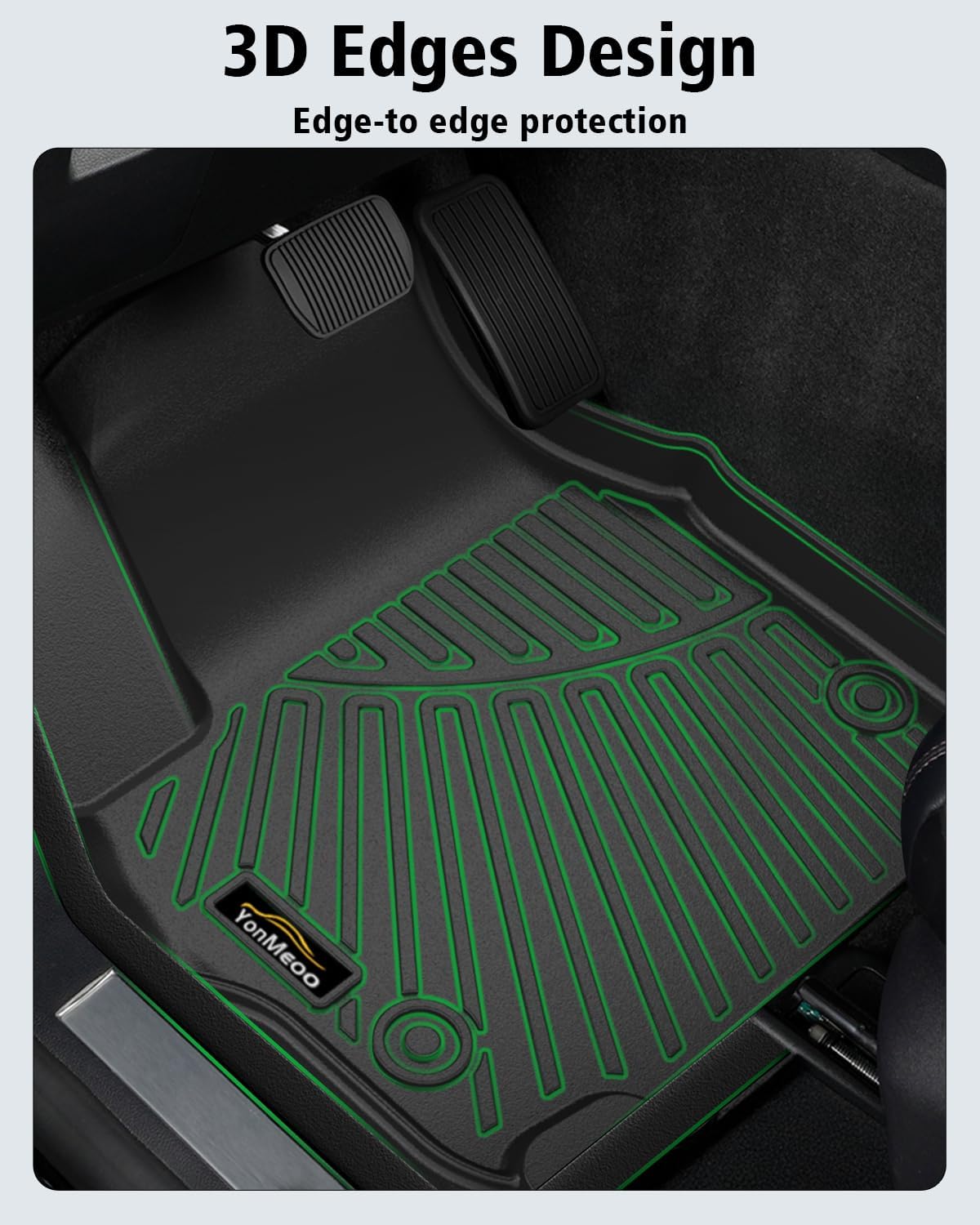 Floor Mats & Cargo Liner for Chrysler Pacifica 2017-2025 2026 Gas 7-Seater Touring (Non Hybrid&Non Pinnacle) All Weather TPE Rubber Trunk Mat Automotive Floor Liners for Pacifica Fuel 2025 Accessories