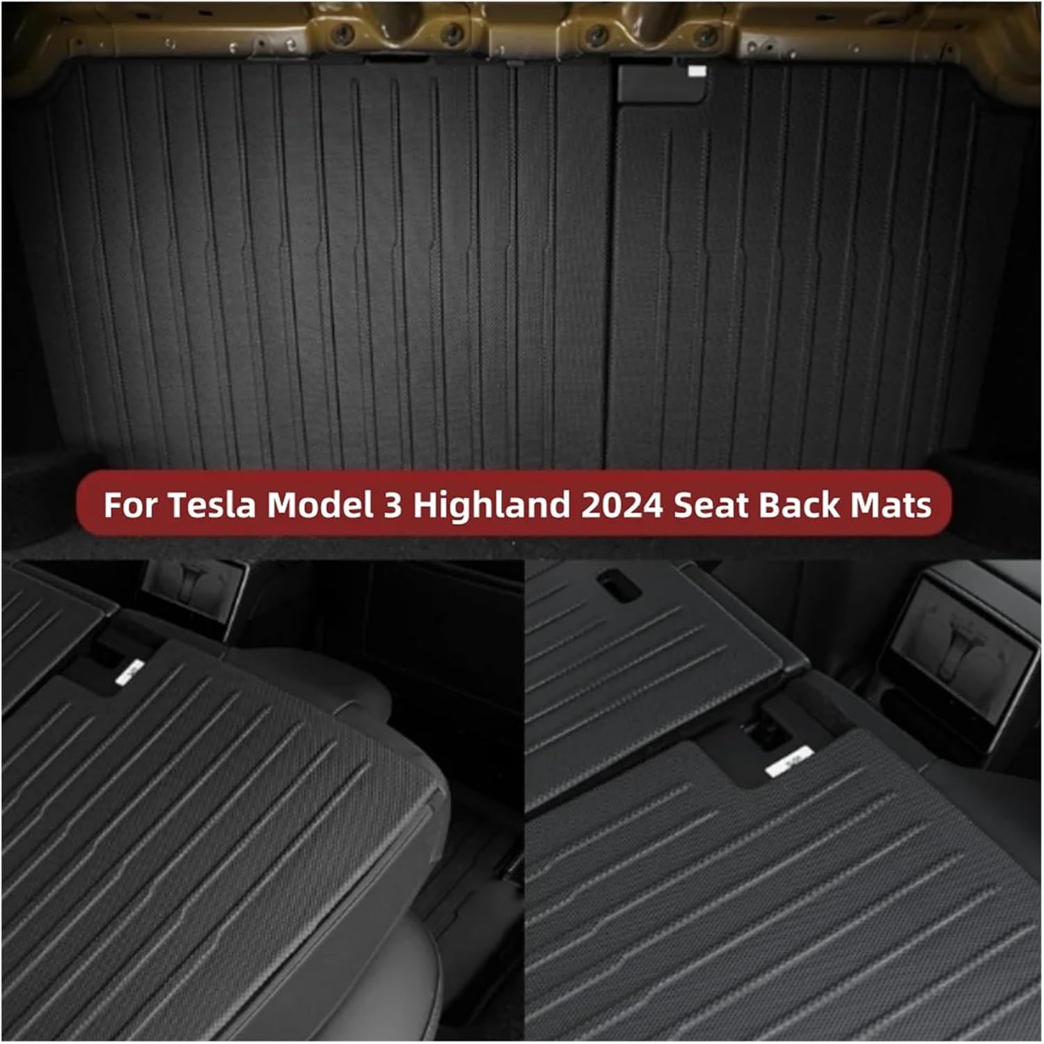 Compatible with Tesla Model 3 2024 Highland Floor Mats Cargo Liner Waterproof Anti-Slip Trunk Mat TPE Pads Left Right Rubber Accessories(RHD 4pcs)