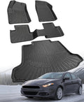 Floor Mats Compatible with Dodge Dart 2013-2016(Only Sedan),All Weather Protection Duarble TPE Cargo Liner Accessories Compatible with Dodge Dart 2013-2016(Only Sedan)