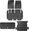 for Tesla Model X 2024 5/6/7 Seat TPE 3D Car Floor Mats Cargo Liner Trunk Pad Waterproof Protective Left Rudder(5seats 9PCS)