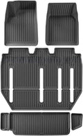 for Tesla Model X 2024 5/6/7 Seat TPE 3D Car Floor Mats Cargo Liner Trunk Pad Waterproof Protective Left Rudder(7seats 6PCS)