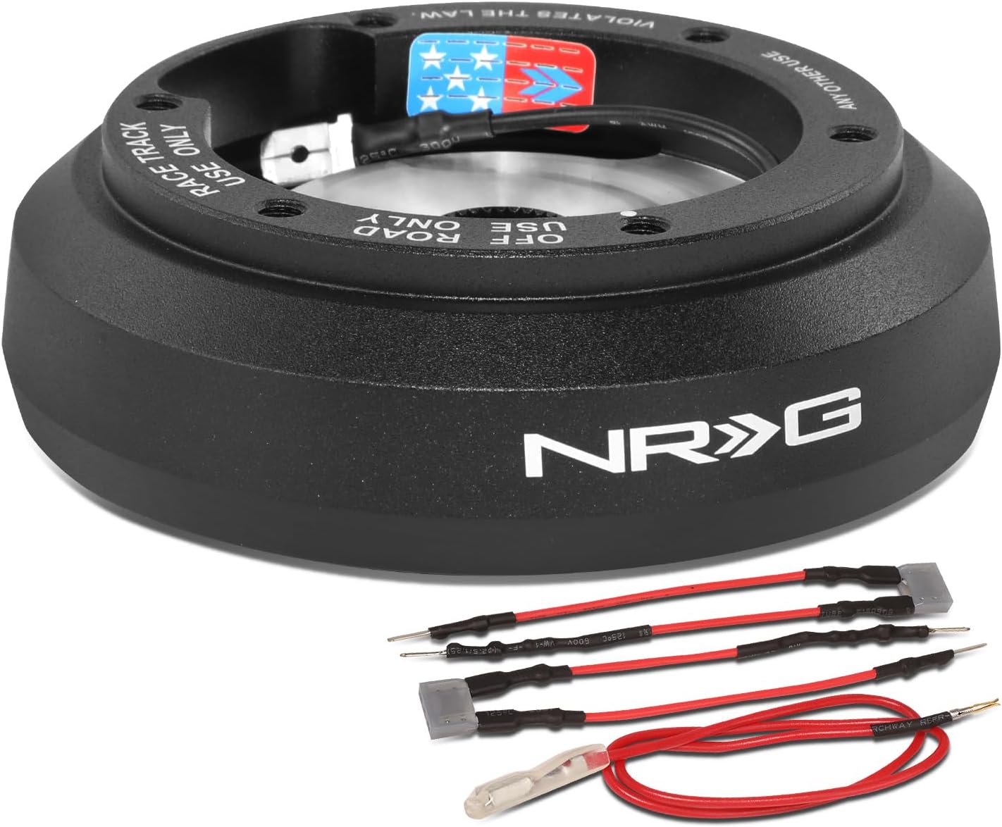 NRG Innovations Racing Style Steering Wheel Short Hub, Anodized 6061-T6 Aluminum, 6x70mm Bolt Pattern Quick Release Adapter, Designed for Mazda Miata NB (1999-2005) & NC (2006-2015), Black