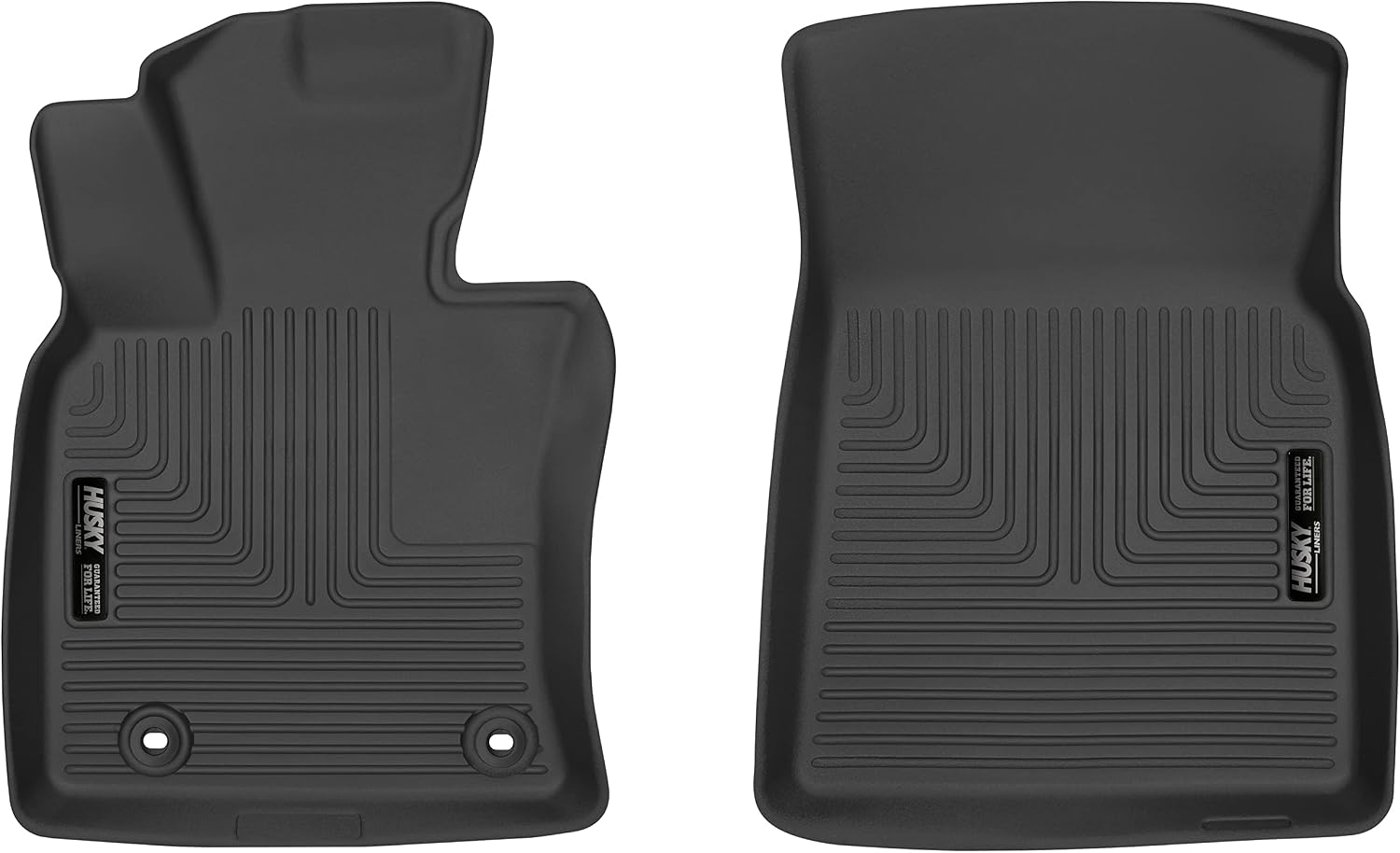 Husky Liners X-act Contour Floor Mats | Fits 2018-2024 Toyota Camry | Front Row, 2-pc Black - 52831