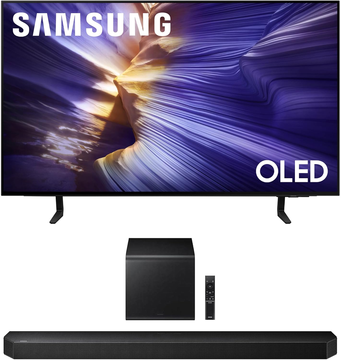 Samsung QN42S90FAEXZA 42 Inch 4K OLED Smart TV with a HW-Q800F Q Series Soundbar 5.1.2 Ch Subwoofer (2025)