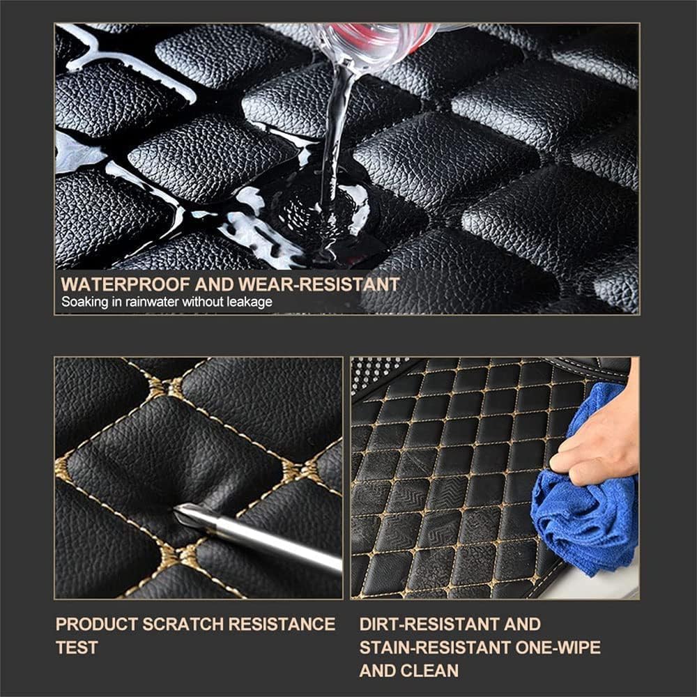 Car Floor Mats for Jeep Wrangler JKU 4-Door JK Unlimited 2011-2014 2015 2016 2017 (LHD), Full Coverage Anti-Slip Waterproof Carpet All Weather Protection Car Mats Liner Accessory,C-Red