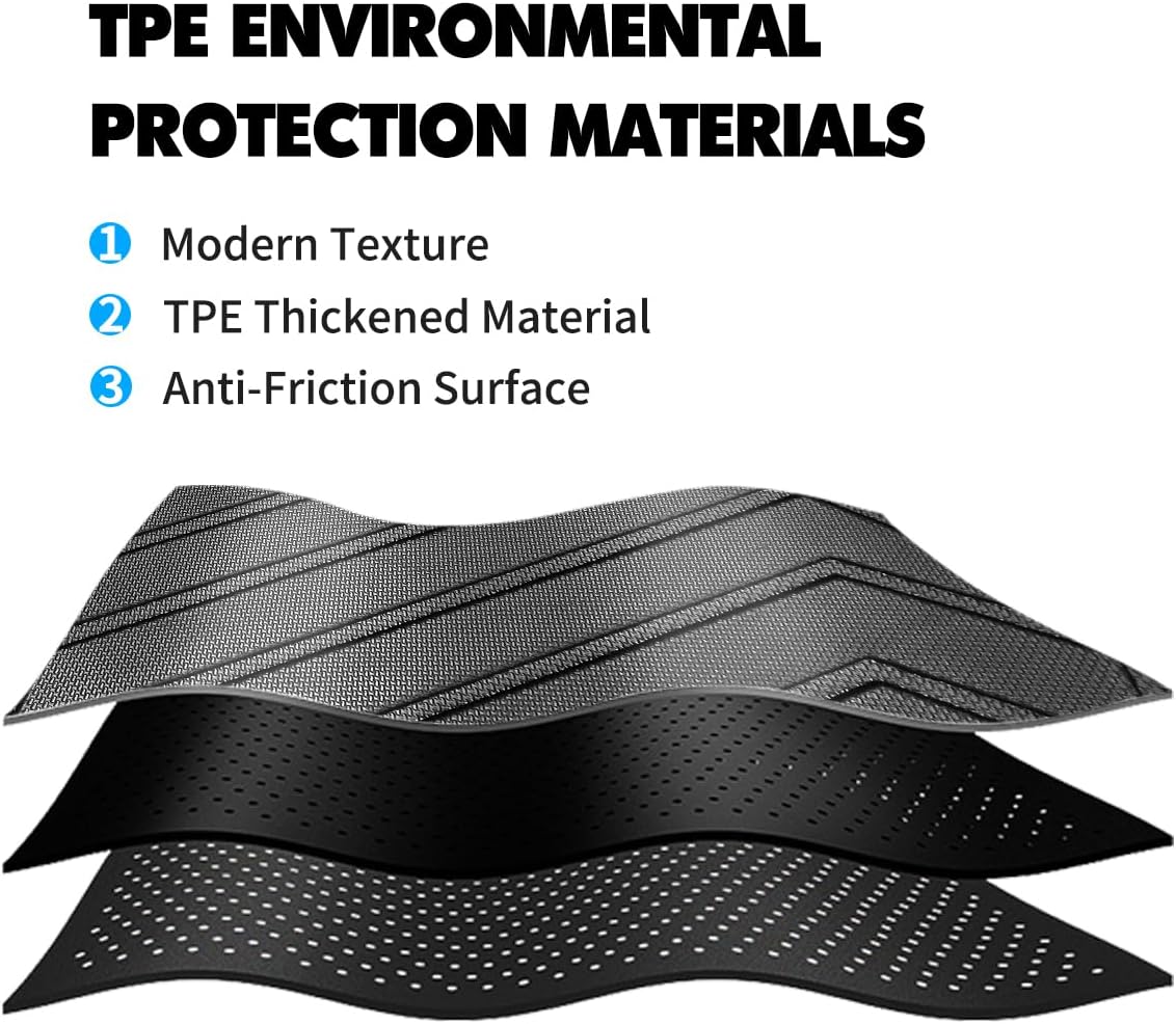 Compatible for 2014-2025 Jeep Cherokee Floor Mats & Cargo Liner All Weather TPE Mats for 2025-2014 Jeep Cherokee Accessories