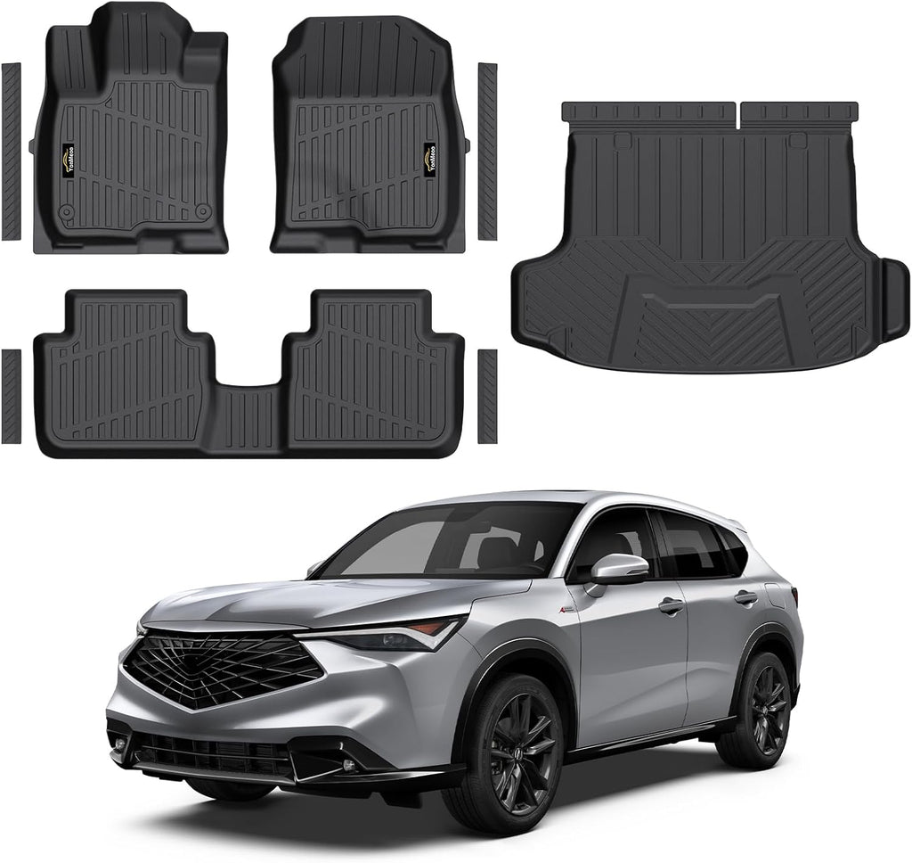 Floor Mats & Cargo Liner Custom Fit for Acura ADX 2025 All Weather TPE Rubber 1st & 2nd Floor Liners Automotive Trunk Mat for Acura ADX 2025 Accessories, Black
