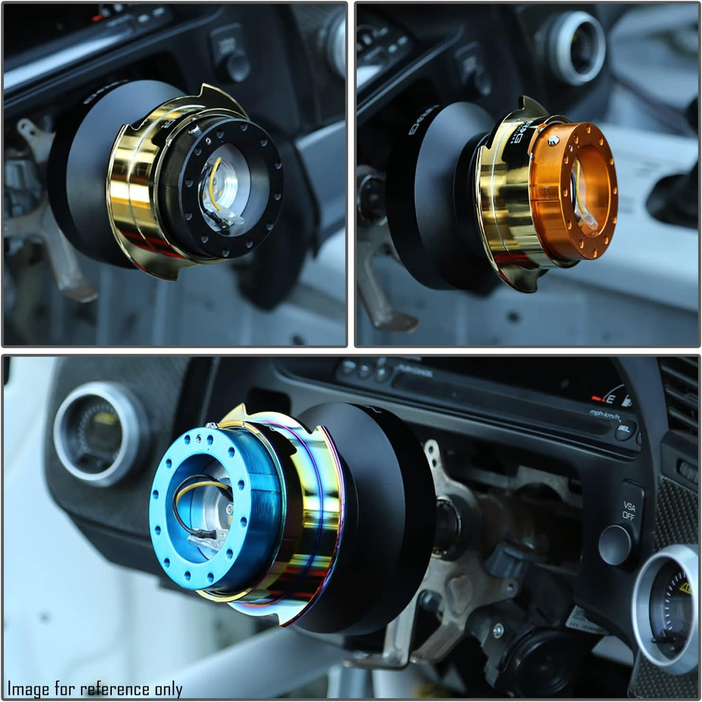 Auto Dynasty NRG SRK-200BL Steering Wheel Ball Lock Quick Release Adaptor Kit with Titanium Ring Gen 2.0, Blue