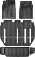 for Tesla Model X 2024 5/6/7 Seat TPE 3D Car Floor Mats Cargo Liner Trunk Pad Waterproof Protective Left Rudder(7seats 6PCS)