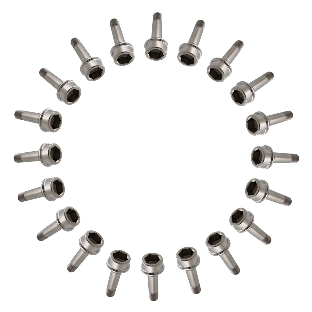 RISON Titanium Wheel Lug Bolts M14x1.5x52/67mm Lug Bolts Aerospace Grade 6AL4V Lightweight and Durability Lug Bolt Car Accessories for Ferrari Pack of 20pcs (Original, M14X1.5X67mm)