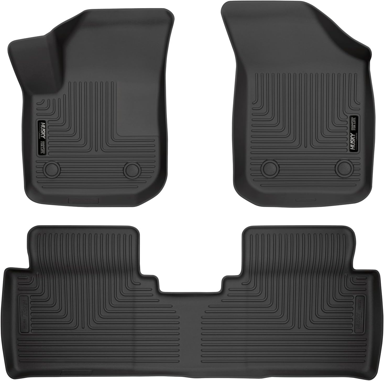 Husky Liners Weatherbeater Floor Mats | Fits 2016-2020 Buick Envision | Front & 2nd Row, 3-pc Black - 95111