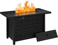 43in Propane Fire Pit Table, Outdoor Gas Fire Pit for Patio, 50,000 BTU with Lava Rocks, Waterproof Cover, and Lid, Perfect for Cozy Gatherings & Relaxing Outdoor Parties