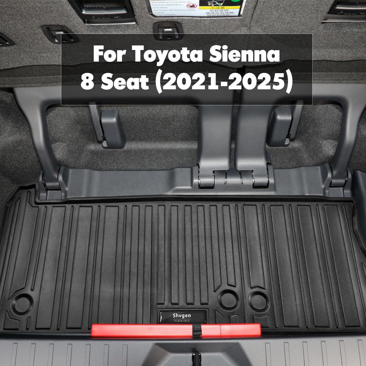 Compatible for 2021-2025 2026 Toyota Sienna Floor mats Full Set All Weather car Floor mats for Toyota Sienna 2026 2025 2024 2023 2022 2021 Accessories (Only Fit 8 Passenger Model with Spare tire)