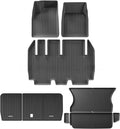 for Tesla Model X 2024 5/6/7 Seat TPE 3D Car Floor Mats Cargo Liner Trunk Pad Waterproof Protective Left Rudder(5seats 9PCS)