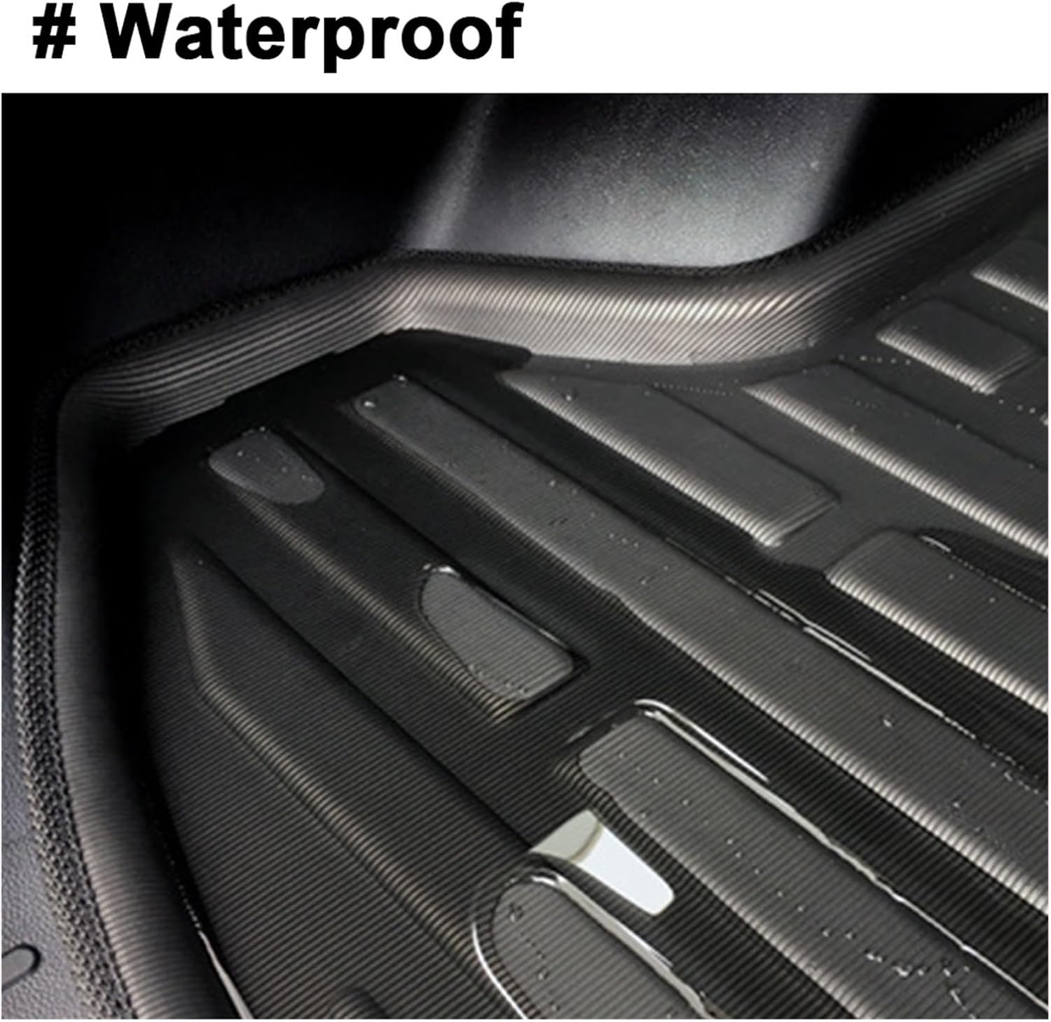 Car Rear Trunk Tray Boot Liner Cargo Mat Floor Protector Compatible with Toyota RAV4 2013 2014 2015 2016 2017 2018 / RAV 4 13 14 15 16 17 18