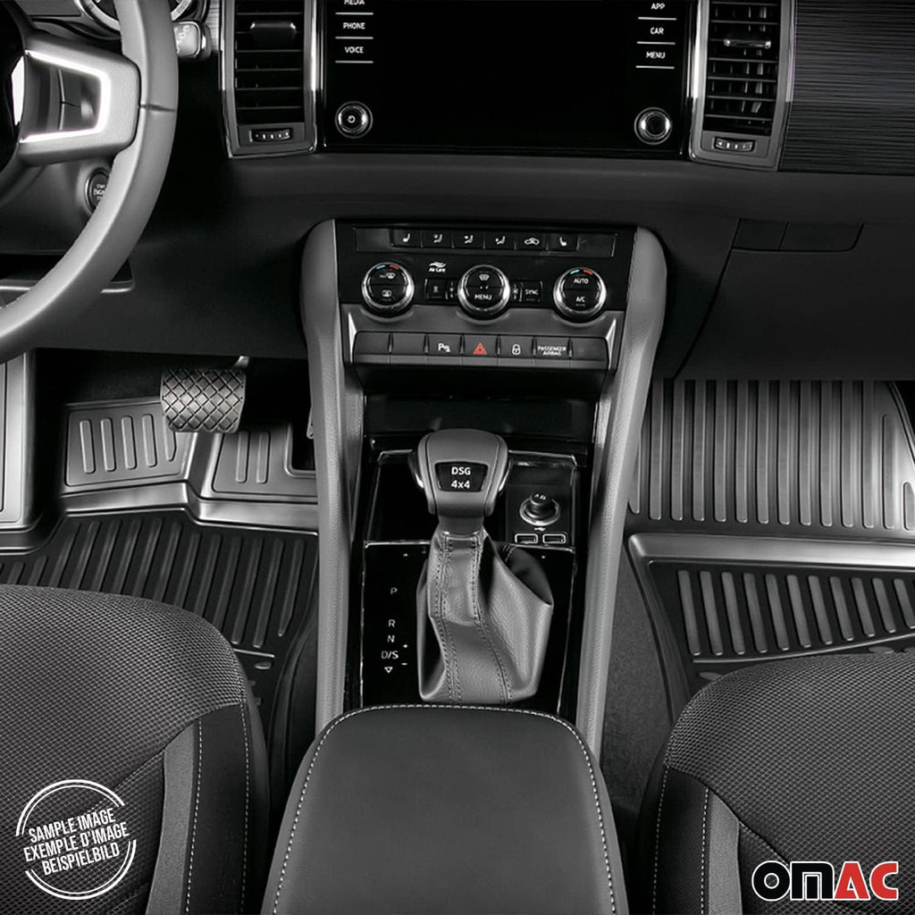 OMAC Custom Floor Mats & Cargo Liners for Honda Element 2003-2008 Black 4 Pcs