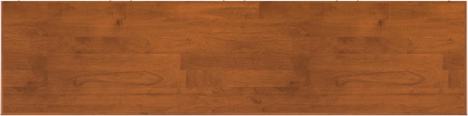 SIMPLIHOME Draper Console Table - 57 Inch Wide Solid Hardwood 8-Cube Sofa Table in Teak Brown, Mid-Century Modern Bookcase for Entryway or Living Room with 8 Open Storage Cubbies and Tapered Legs