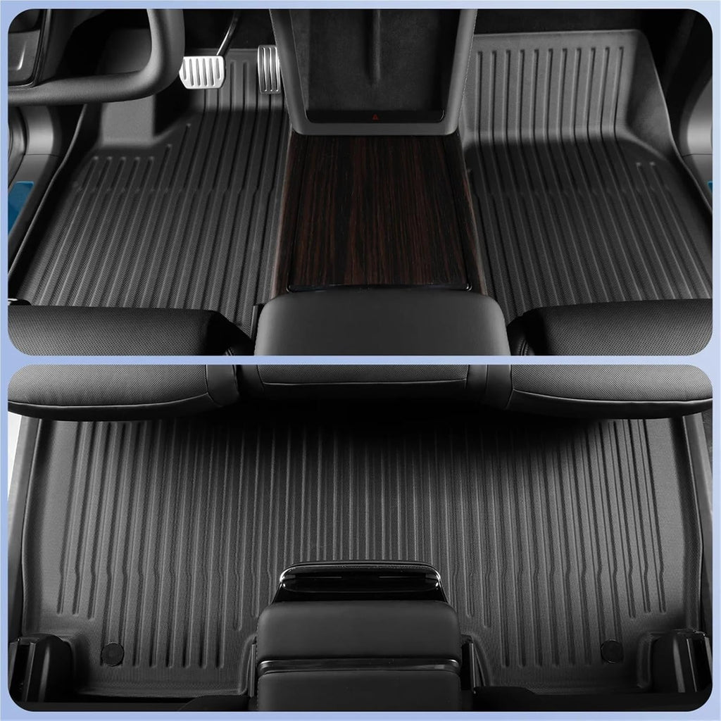 for Tesla Model X 2023 2024 TPE 3D Car Floor Mats Cargo Liner Trunk Pad Waterproof Protective Left Rudder(67 seat Backrest Mat)