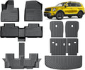 KUST Floor Mats Set for 2020-2025 Kia Telluride Accessories (7 Seats), Rear Cargo Trunk Liner with 2nd/3rd Row Backrest Kick Mat All Weather Protection TPE Rubber Raised Edge, Full Set of 9pcs