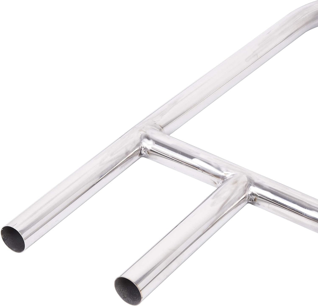 ECOTRIC Pool Handrail Swimming Pool Stair Rail 49-3/8'X35-3/8 304 Stainless Steel Deck Mounted Cross Brace 300Lbs Load Capacity