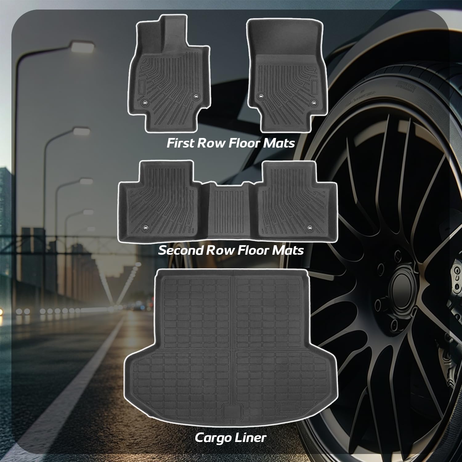 Floor Mats Compatible with Toyota Crown Signia 2025 2026,All Weather Protection Duarble TPE Cargo Liner Accessories Compatible with Toyota Crown Signia 2025 2026