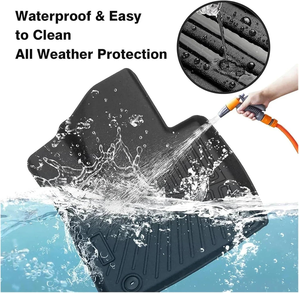 Compatible for Kia 2021-2025 Sorento Hybrid TPE Floor Mats & Cargo Liner Set-All Weather Protection for PHEV/HEV with Backrest Cover(Orange)