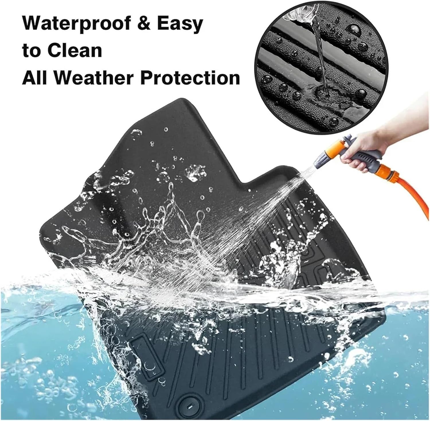 Compatible for Kia 2021-2025 Sorento Hybrid TPE Floor Mats & Cargo Liner Set-All Weather Protection for PHEV/HEV with Backrest Cover(Orange)