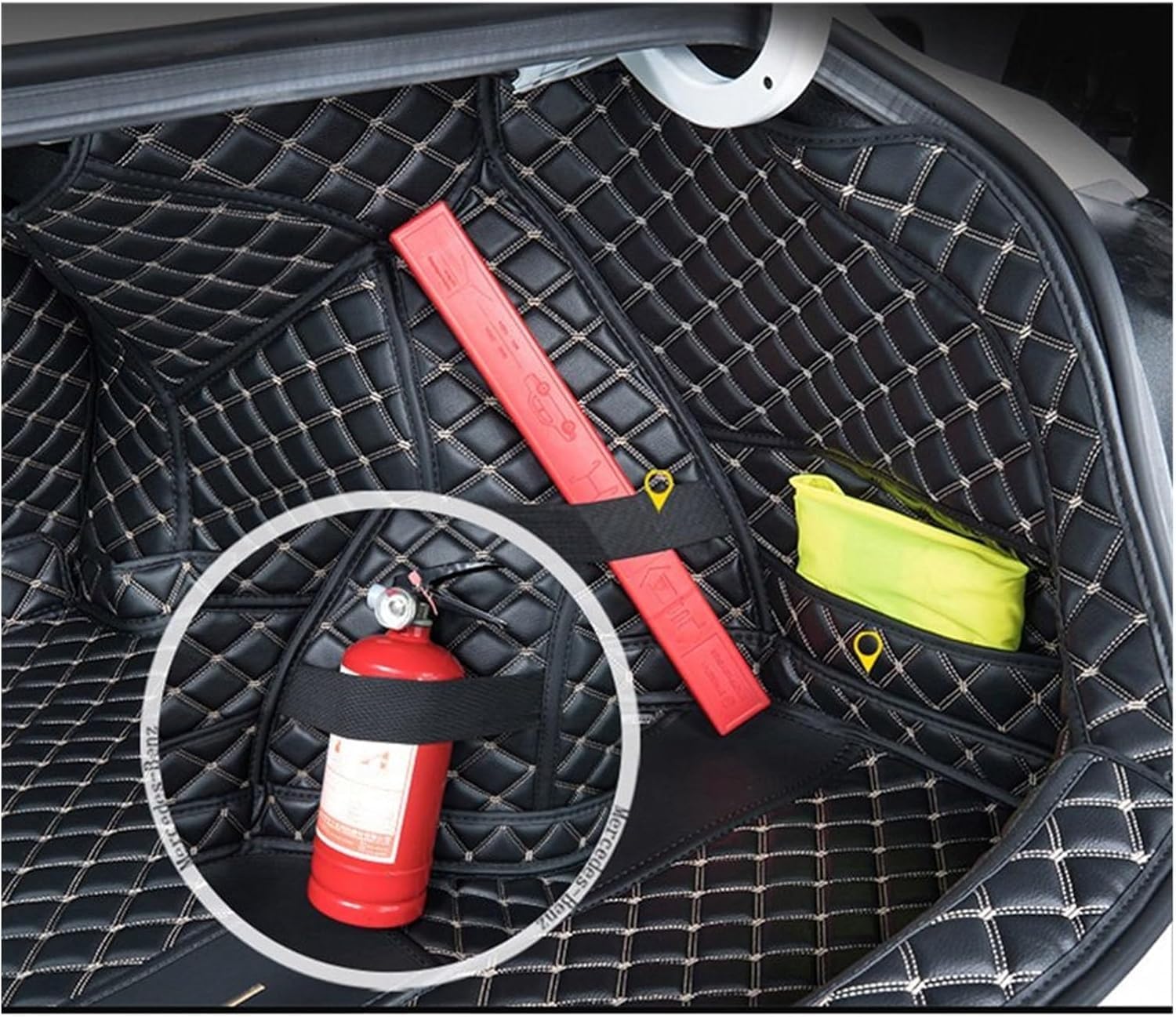 OUTMX Car Trunk Anti Slip mat for Toyota RAV4 RAV 4 XA50 XA 50 2020 2021 Trunk Mat Full Package Cargo Liner Floor Mat Tailgate Mat Interior Modification,Black