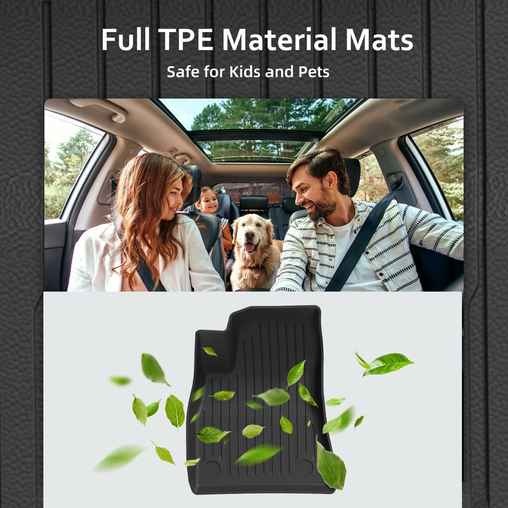 Floor Mats Trunk Mat for Tesla Model 3 Highland Sep. 2023-2026, All Weather TPE Floor Liners Backrest Cargo Mat with Trunk Door Sill Protector for Model 3 Highland Accessories 9Pcs