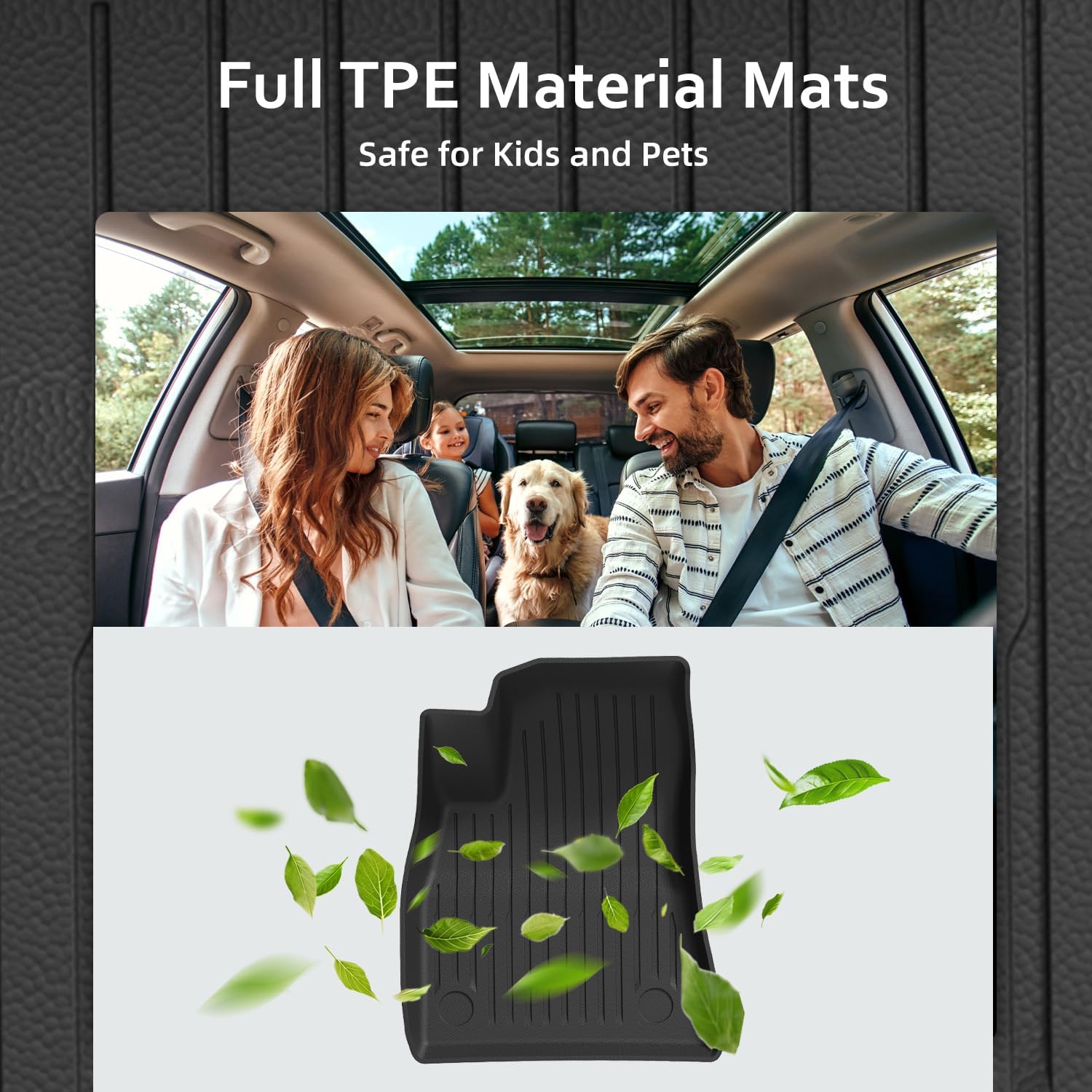 Floor Mats Trunk Mat for Tesla Model Y Juniper 2025 2026(5-Seat), All Weather TPE Floor Liners Backrest Cargo Mat with Trunk Door Sill Protector for Model Y Juniper Accessories 10PcS