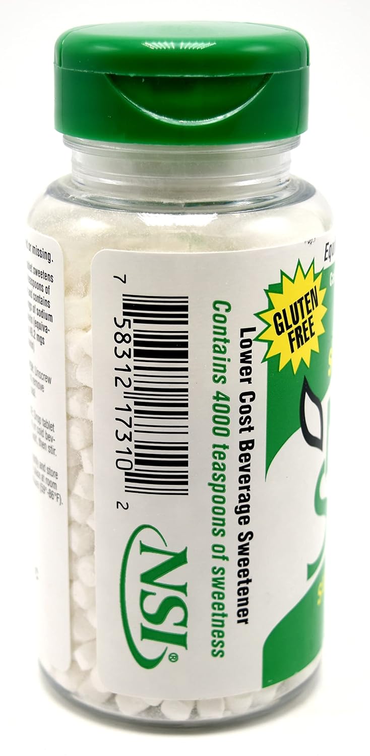 Necta Sweet Saccharin Tablets, 1 Grain, 1000 Tablet Bottle (Pack of 12)