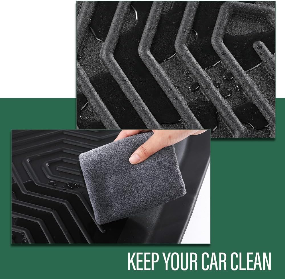 GRAND ORANGE Floor Mats Cargo Liner Fit Honda Odyssey 2018-2025 Mini Passenger Van,TPE All Weather Custom Fit Full Cover Protection 1st & 2nd & 3rd Row Cargo Liner Accessories 5Pcs