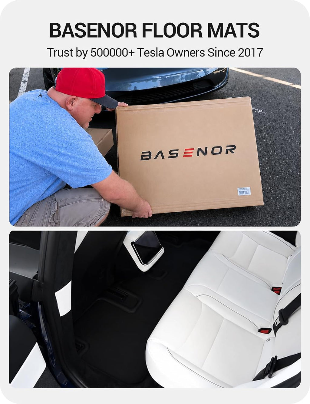 BASENOR 7PCS Floor Mats for 2021-2026 Tesla Model S & Plaid (Proprietary Design), All-Weather Premium 3D Material Liners (Cabin, Frunk, Trunk & Sub-Trunk), Odorless & Anti-Slip Model S Accessories