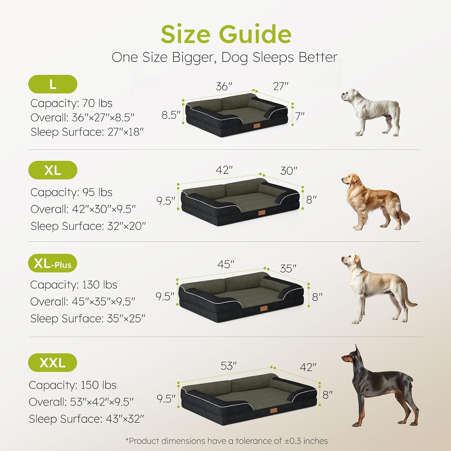 CWAWZ XXL Dog Bed for Extra Large Dogs, Giant Orthopedic Dog Bed with Cooling Gel Memory Foam, Waterproof Pet Bed with Removable Washable Cover, 53' Pet Sofa Bed Dutch Velvet with Bone Toy, Black