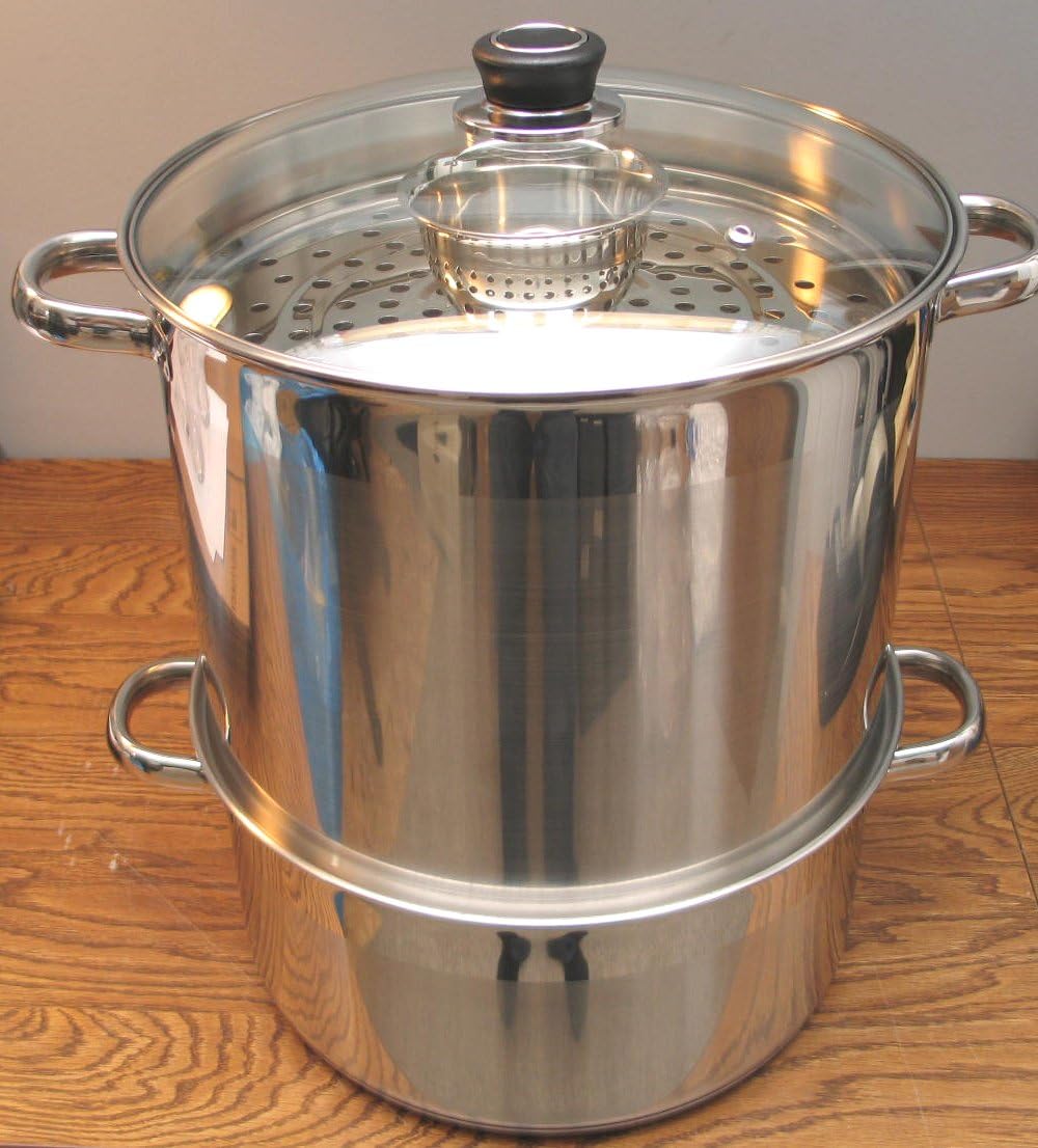 Uzbek 5 Tier / Level 20 qt. 18/10 Stainless Steel Steamer, Cooker, Warmer for Dumplings, Mantovarka, Manti