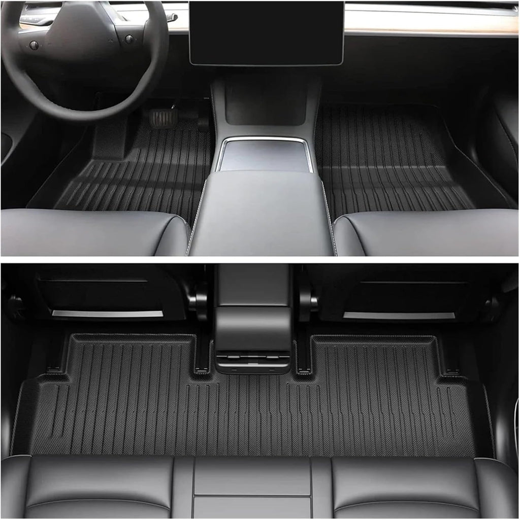 TPE Rubber Floor Mats 2024 Compatible with Tesla Model 3 Highland All Weather Waterproof Non-Slip Cargo Liner Trunk Mats Accessories(M3H RHD 3PCS)