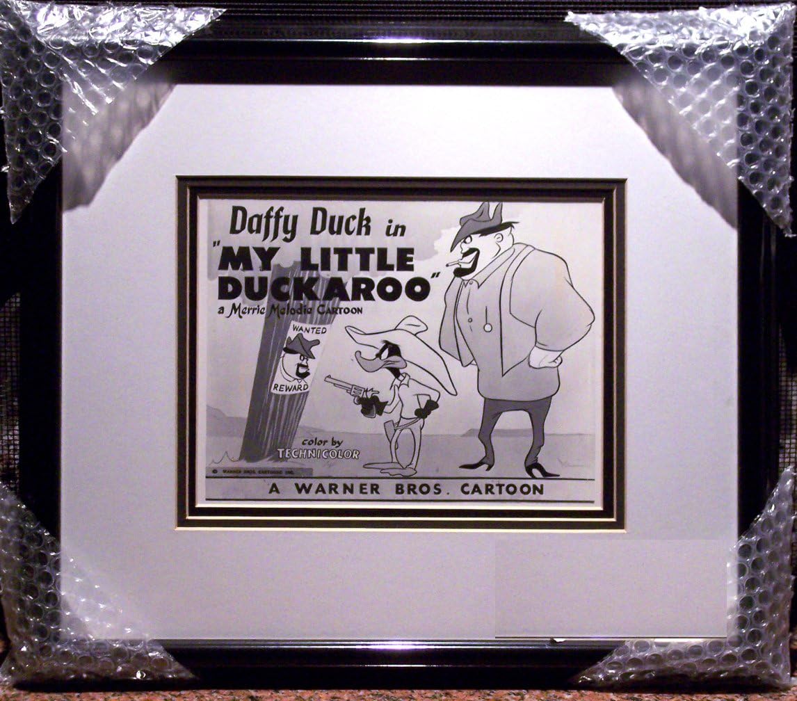 Daffy Duck and Nasty Canasta in'My Little Duckaroo' Custom Framed Studio Lobby Card Publicity Still - Warner Brothers