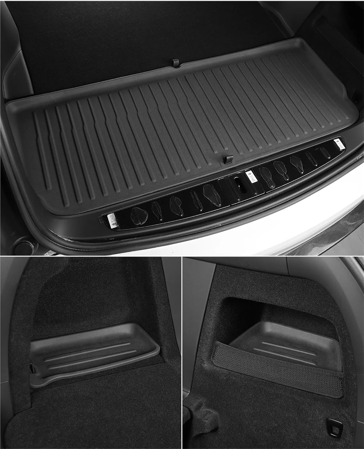 for Tesla Model X 2024 5/6/7 Seat TPE 3D Car Floor Mats Cargo Liner Trunk Pad Waterproof Protective Left Rudder(7seats 5PCS)
